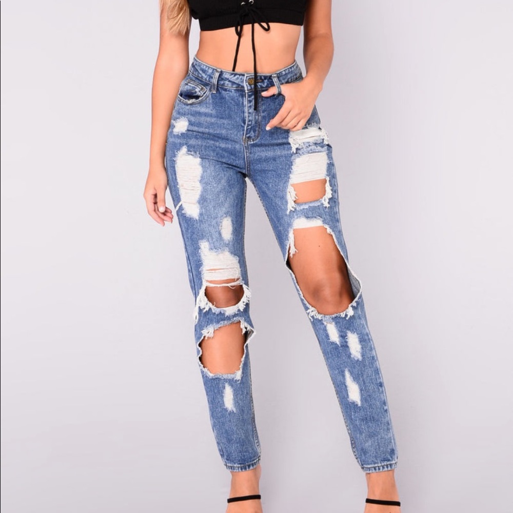 NWT Fashion Nova Janel Boyfriend Jeans